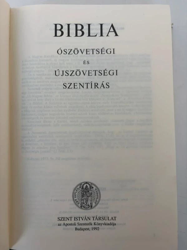 Katholieke Bijbel in Hongaars Biblia 1992 – Oude en Nieuwe Testament – photo 2